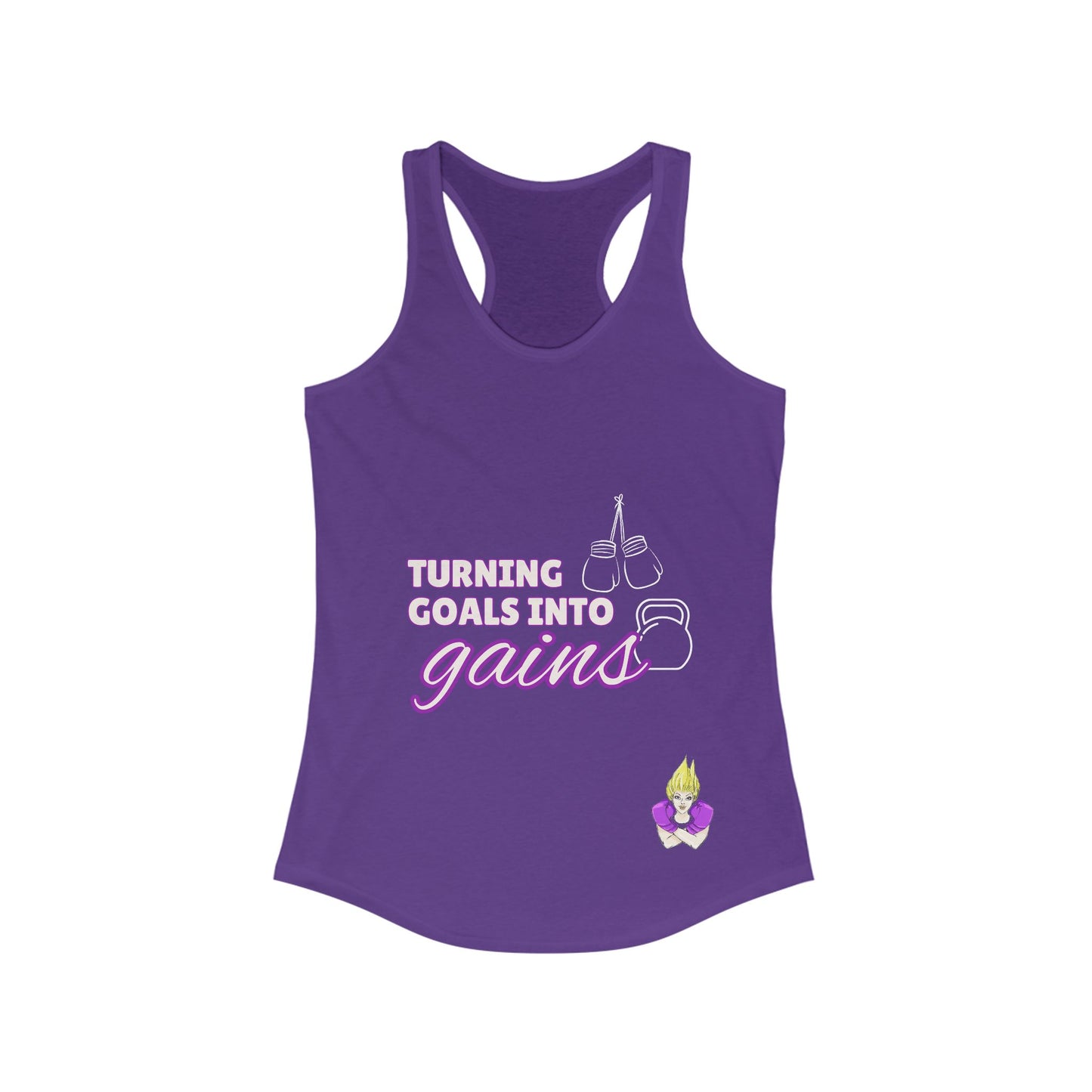 Turning Goals Into Gains - Racerback Tank
