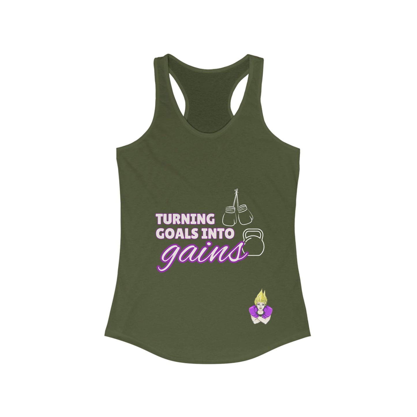 Turning Goals Into Gains - Racerback Tank