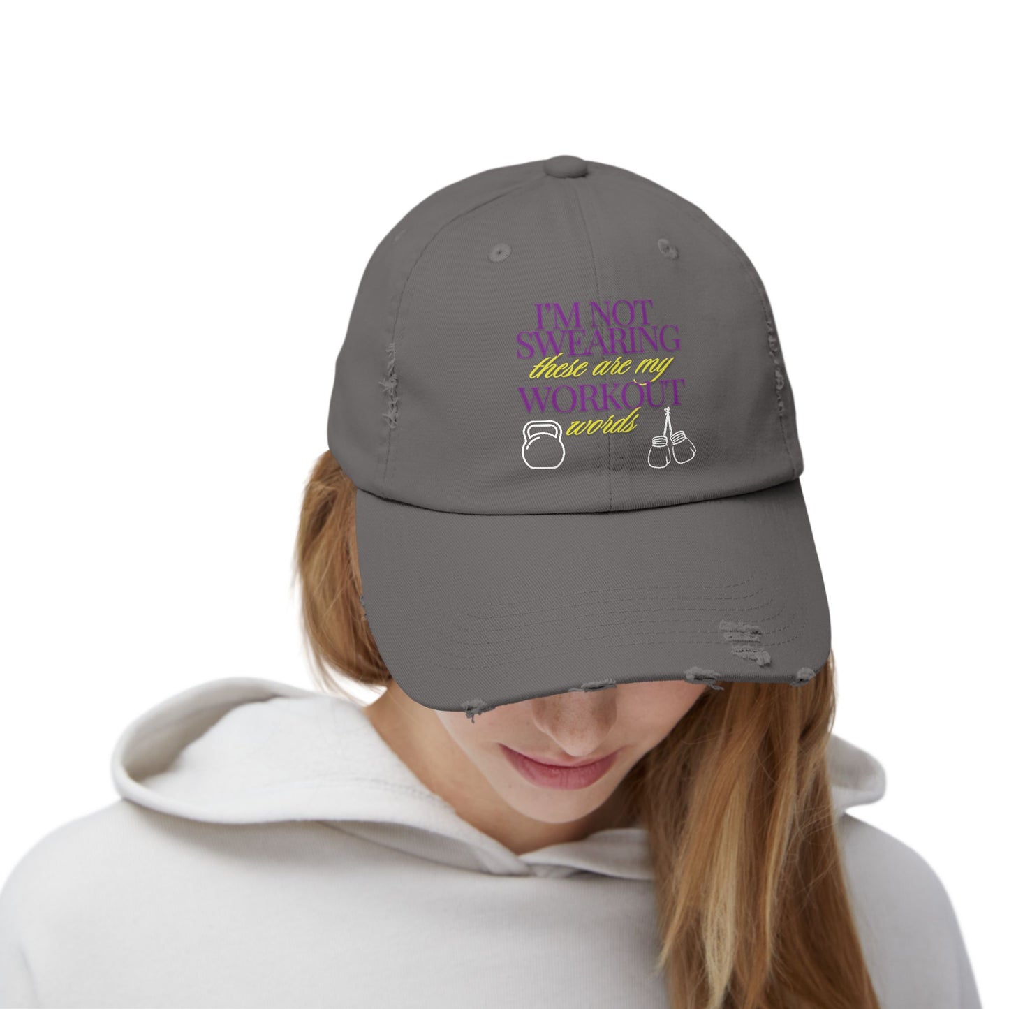 I'm Not Swearing Unisex Distressed Cap