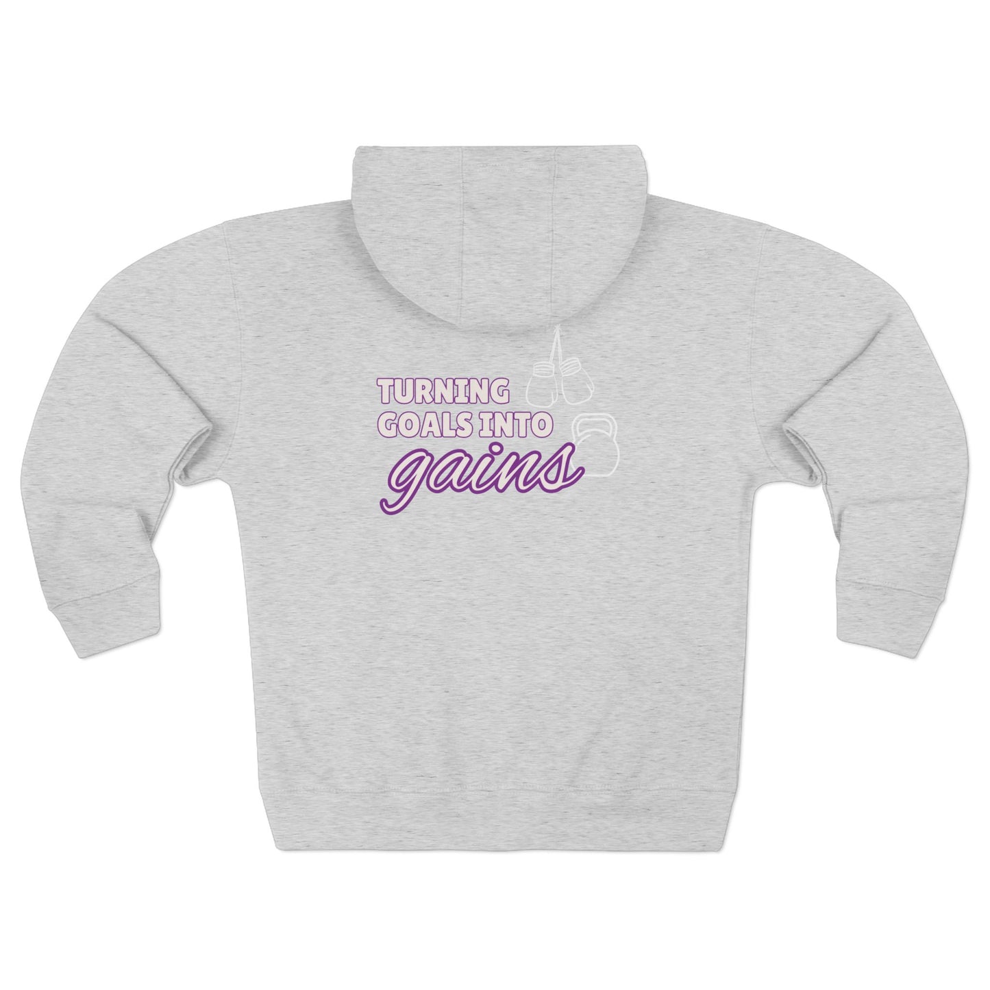 Turning Goals Into Gains - Unisex Zip Hoodie