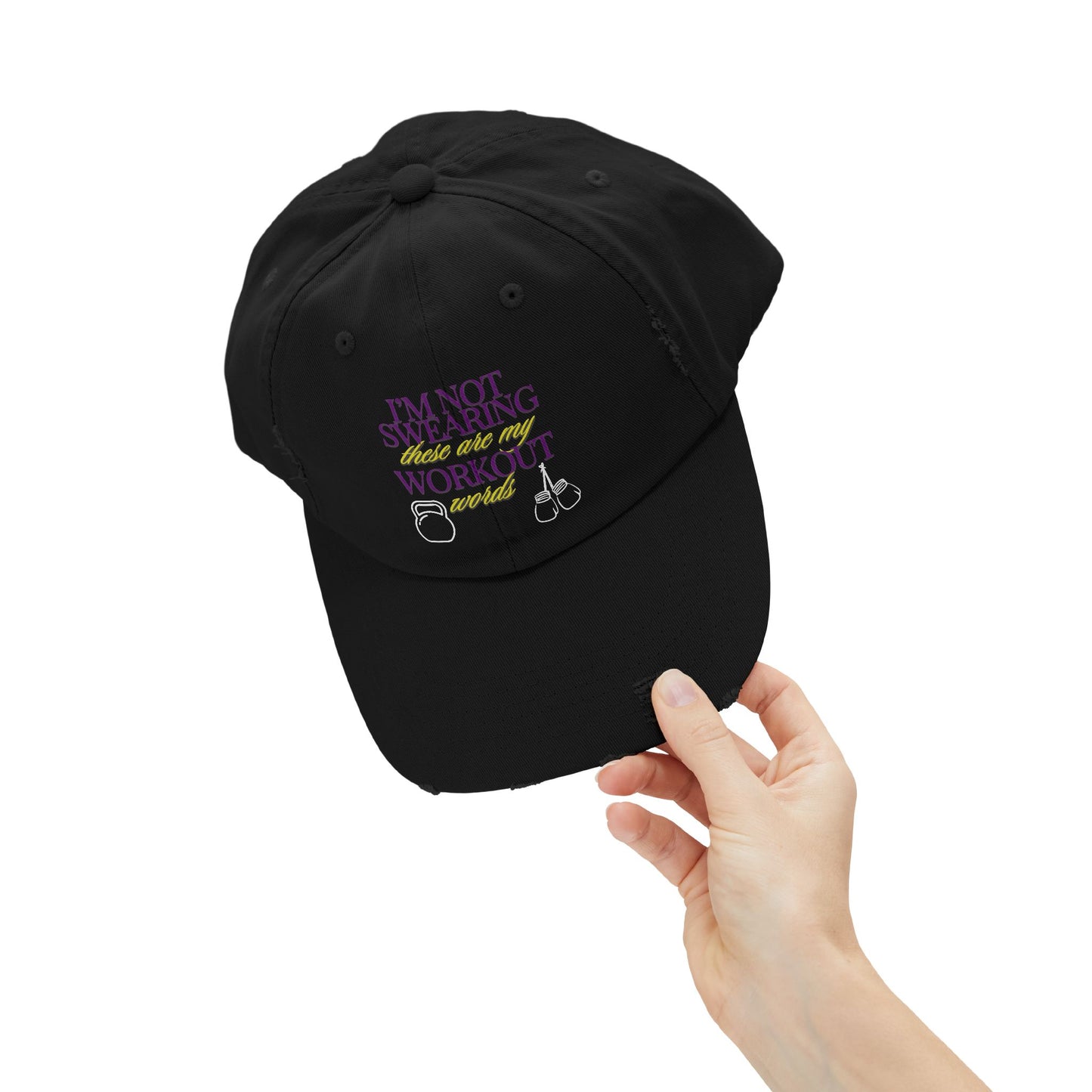 I'm Not Swearing Unisex Distressed Cap