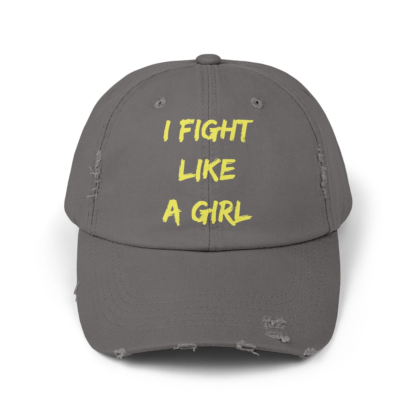 I Fight Like a Girl Unisex Distressed Cap