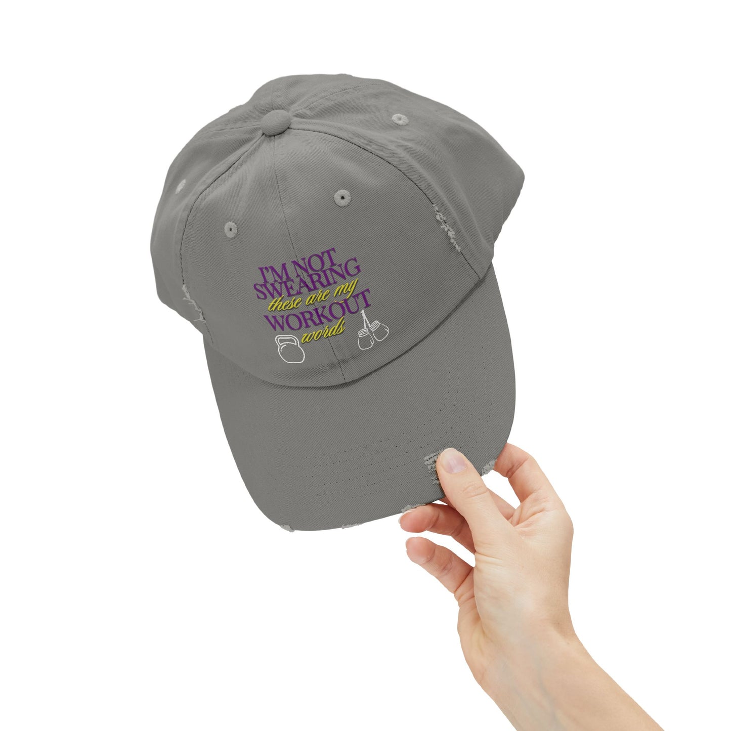 I'm Not Swearing Unisex Distressed Cap