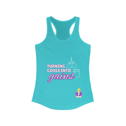 Turning Goals Into Gains - Racerback Tank
