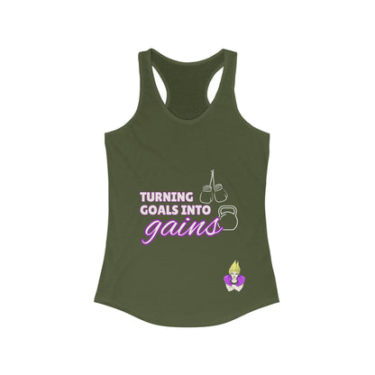 Turning Goals Into Gains - Racerback Tank