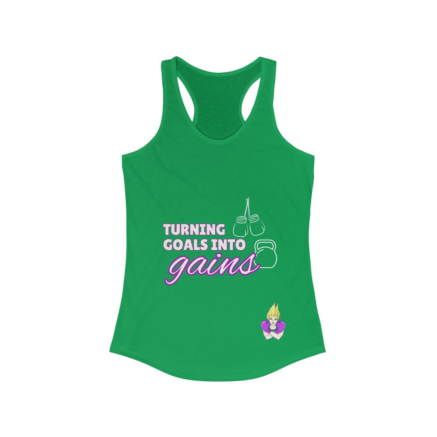 Turning Goals Into Gains - Racerback Tank