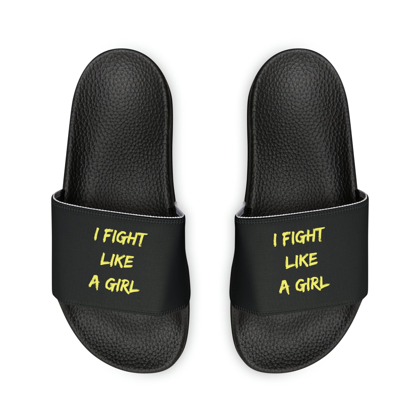 I Fight Like a Girl Slide Sandals - Black