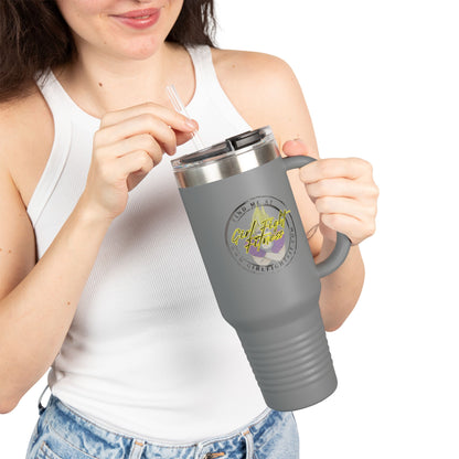 You Can Find Me At - 40 oz. Insulated Travel Mug with Lid & Straw