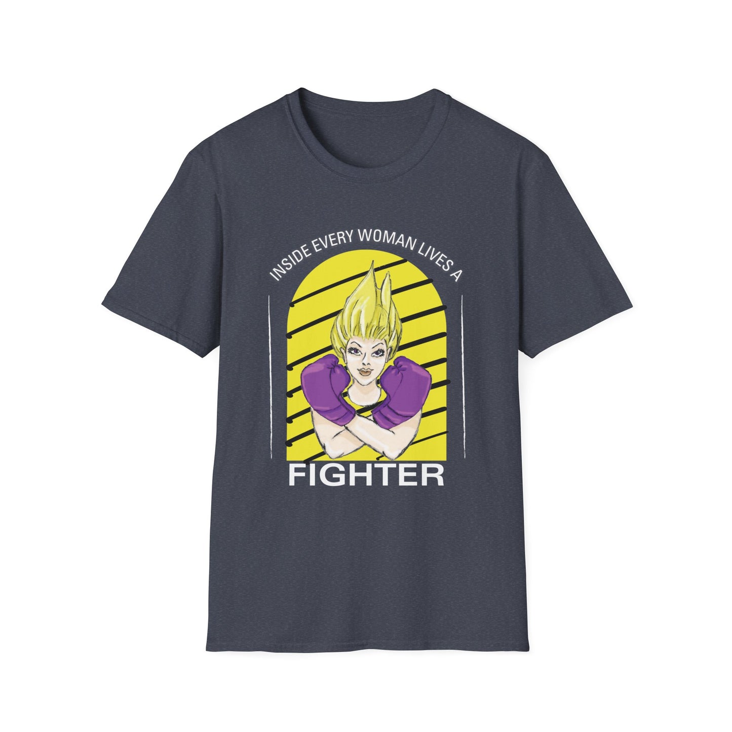 INSIDE EVERY WOMAN IS A FIGHTER Unisex Softstyle T-Shirt