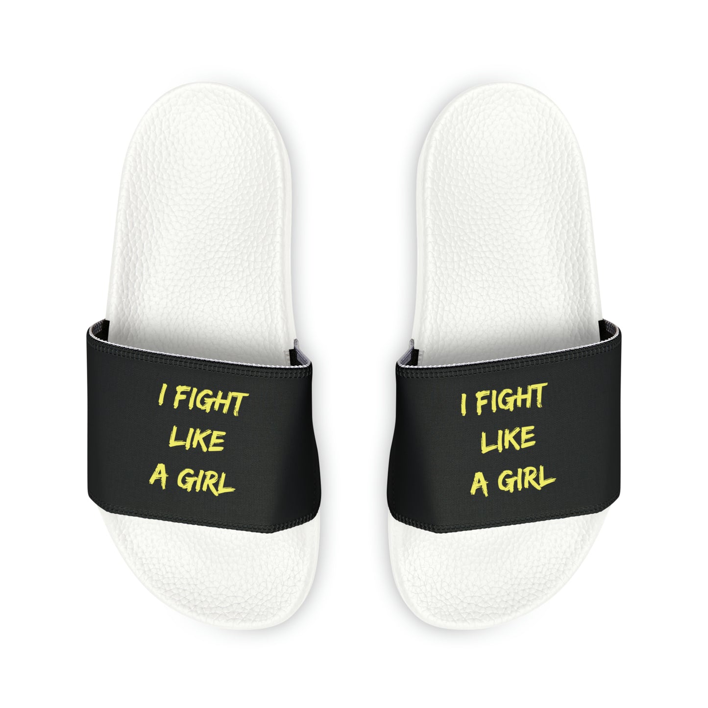 I Fight Like a Girl Slide Sandals - Black