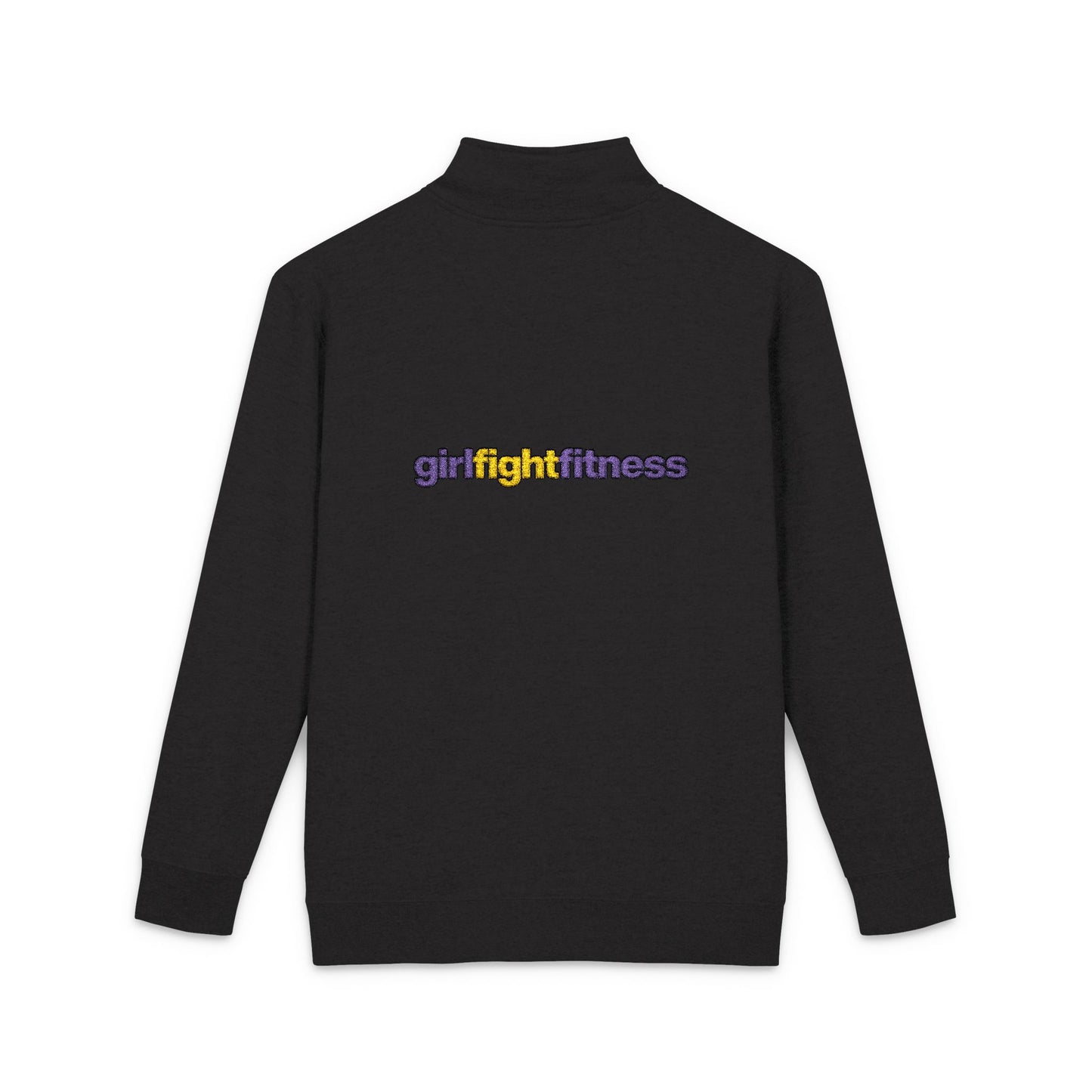 Embroidered 'Girl Fight Fitness' Fleece Pullover - Unisex Fit