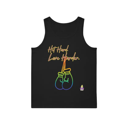 PRIDE - Hit Hard - Love HARDER -  Unisex Softstyle™ Tank Top