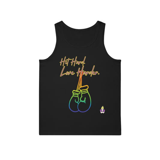 PRIDE - Hit Hard - Love HARDER -  Unisex Softstyle™ Tank Top