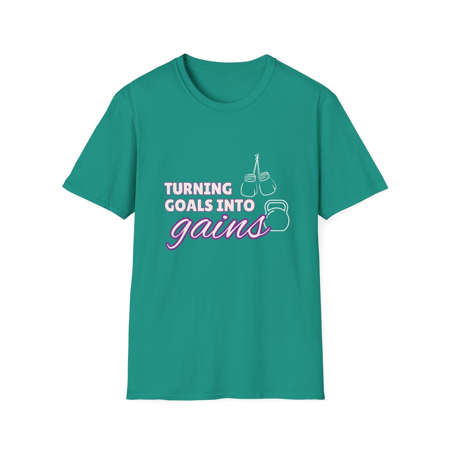 Turning Goals Into Gains -  Unisex Softstyle T-Shirt