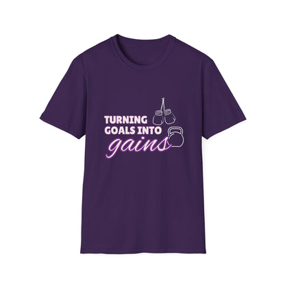 Turning Goals Into Gains -  Unisex Softstyle T-Shirt