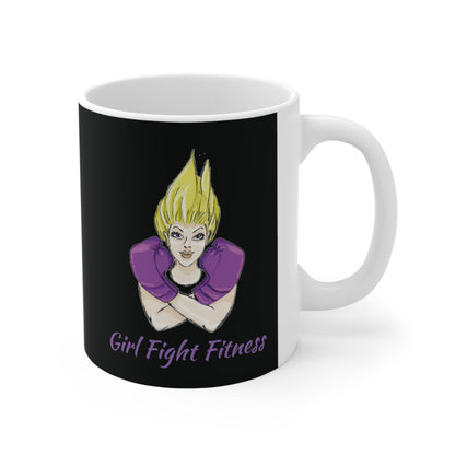I Fight Like A Girl Ceramic Mug 11oz Black