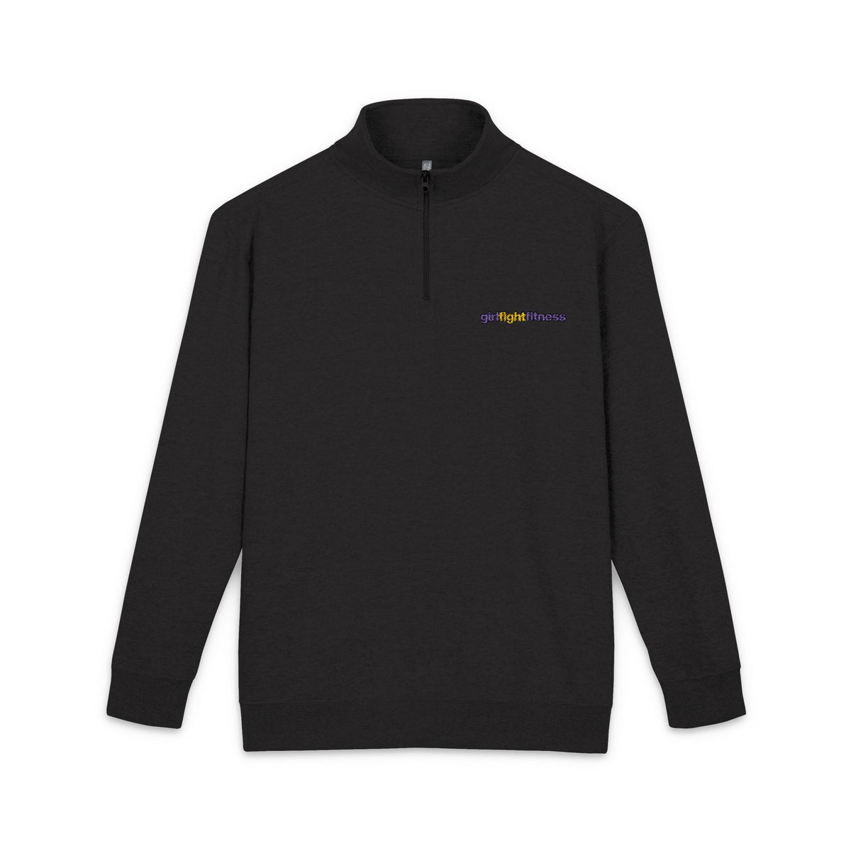 Embroidered 'Girl Fight Fitness' Fleece Pullover - Unisex Fit