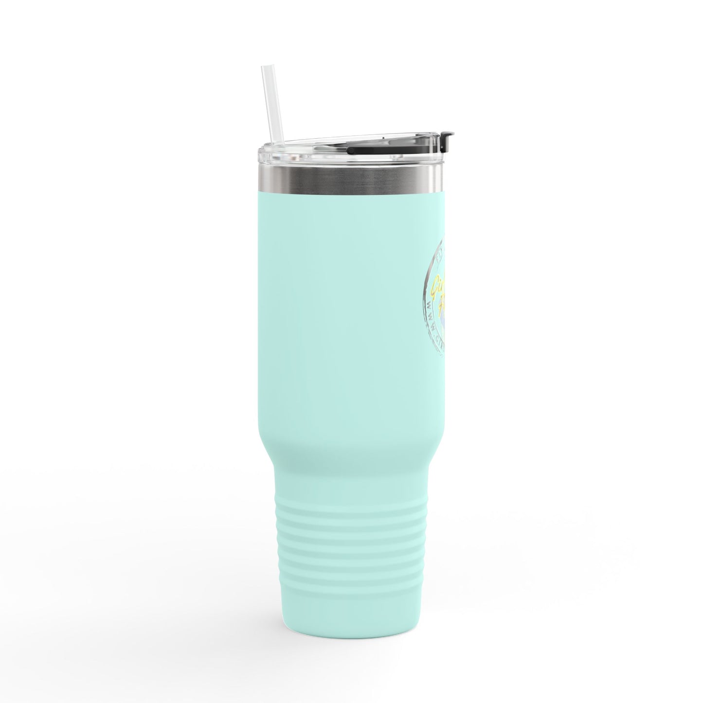 You Can Find Me At - 40 oz. Insulated Travel Mug with Lid & Straw