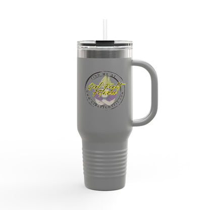 You Can Find Me At - 40 oz. Insulated Travel Mug with Lid & Straw