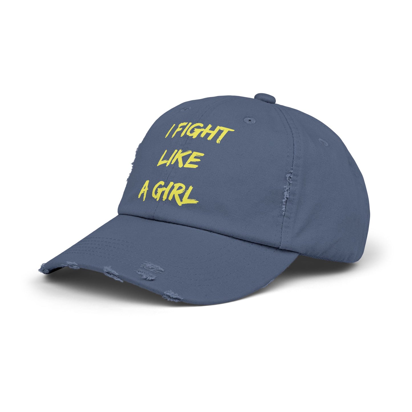 I Fight Like a Girl Unisex Distressed Cap