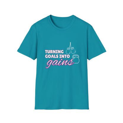 Turning Goals Into Gains -  Unisex Softstyle T-Shirt