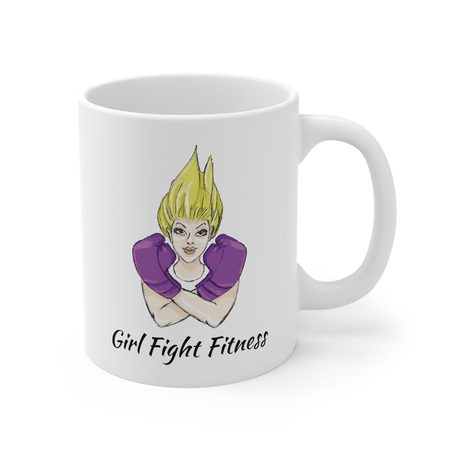 Copy of I Fight Like A Girl Ceramic Mug 11oz - White